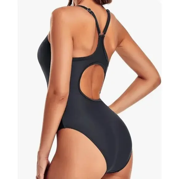Tempt Me Athletic One Piece Swimsuits for Women Sport Tummy Control XXL 2XL - Picture 4 of 10